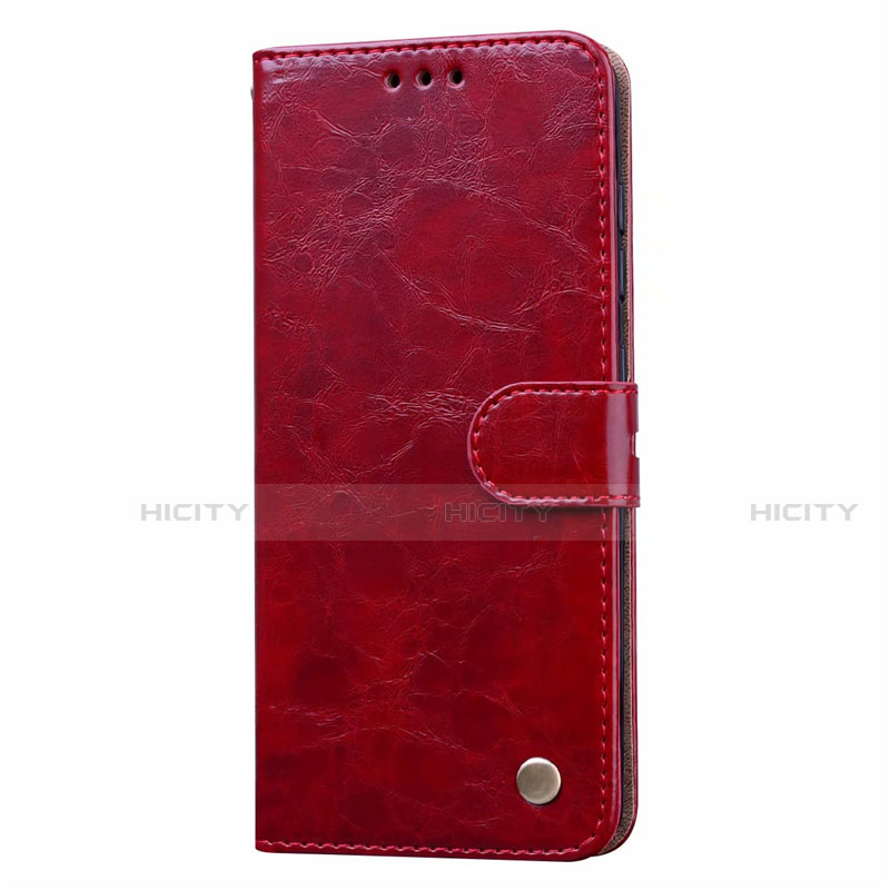 Funda de Cuero Cartera con Soporte Carcasa L22 para Samsung Galaxy A41 Rojo