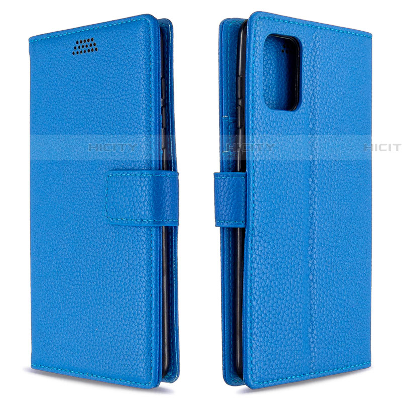 Funda de Cuero Cartera con Soporte Carcasa L22 para Samsung Galaxy A71 5G Azul