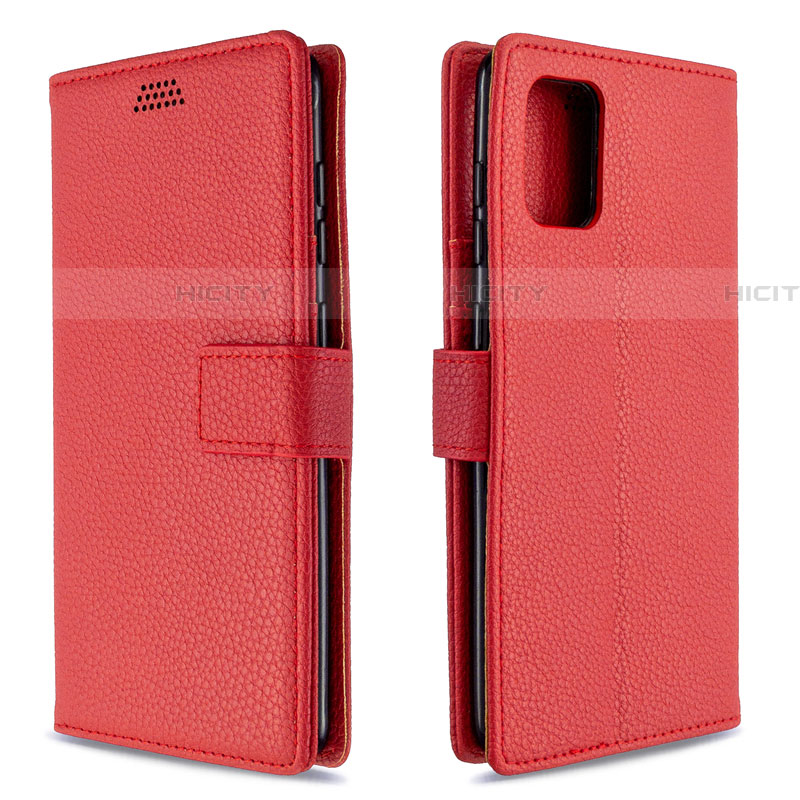 Funda de Cuero Cartera con Soporte Carcasa L22 para Samsung Galaxy A71 5G Rojo