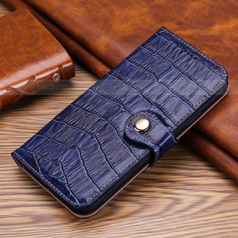 Funda de Cuero Cartera con Soporte Carcasa L24 para Apple iPhone 13 Mini Azul