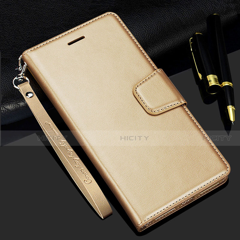 Funda de Cuero Cartera con Soporte Carcasa L24 para Samsung Galaxy A41 Oro