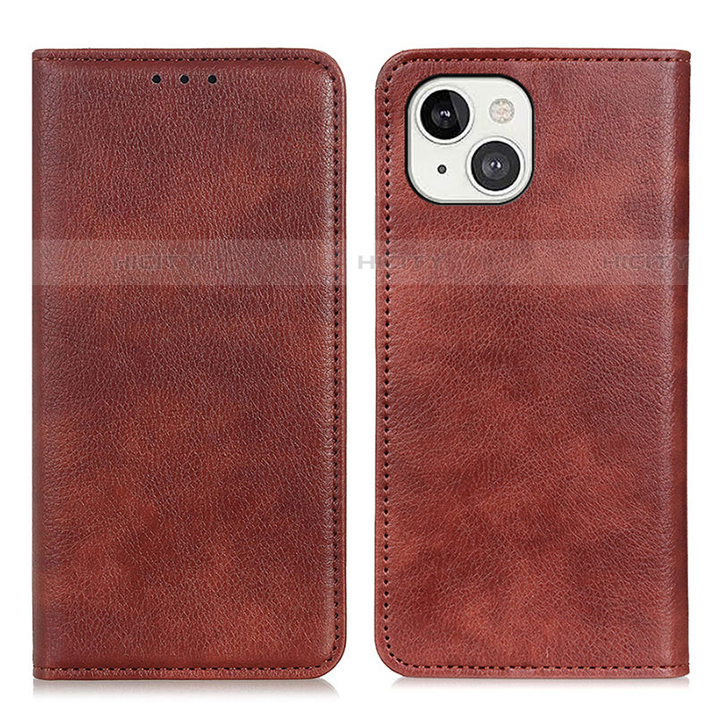 Funda de Cuero Cartera con Soporte Carcasa L25 para Apple iPhone 13 Marron