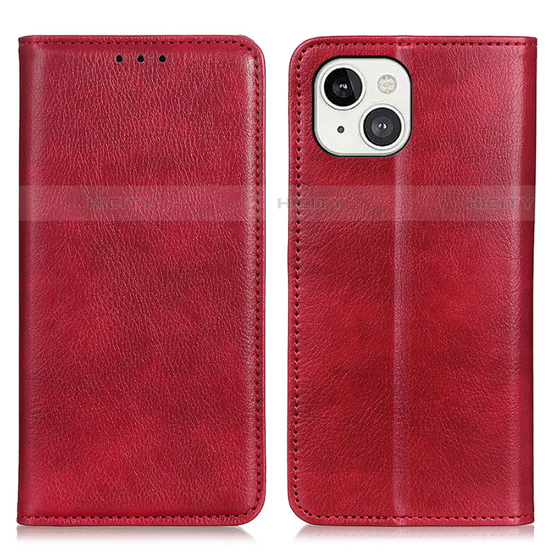 Funda de Cuero Cartera con Soporte Carcasa L25 para Apple iPhone 13 Mini Rojo