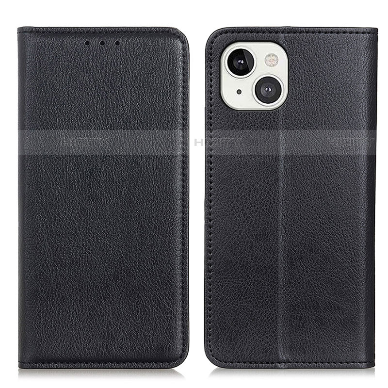 Funda de Cuero Cartera con Soporte Carcasa L25 para Apple iPhone 14 Negro