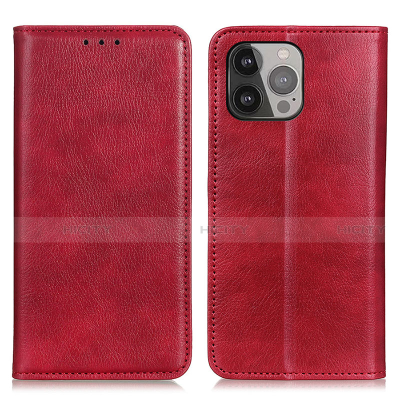 Funda de Cuero Cartera con Soporte Carcasa L25 para Apple iPhone 14 Pro Max Rojo