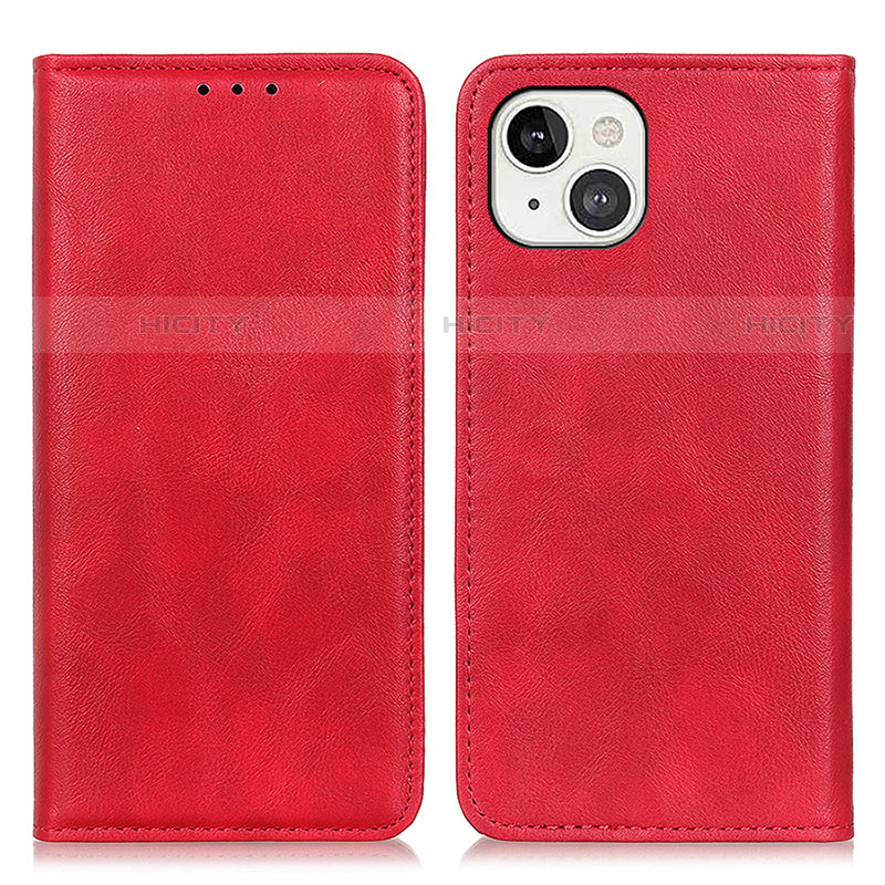 Funda de Cuero Cartera con Soporte Carcasa L26 para Apple iPhone 13 Mini Rojo