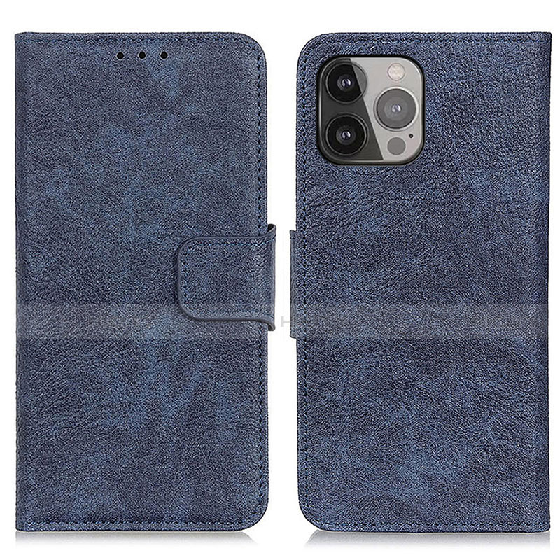 Funda de Cuero Cartera con Soporte Carcasa L27 para Apple iPhone 13 Pro Azul