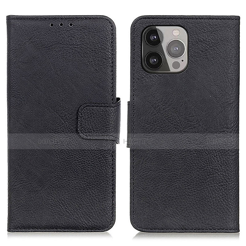 Funda de Cuero Cartera con Soporte Carcasa L27 para Apple iPhone 13 Pro Max Negro