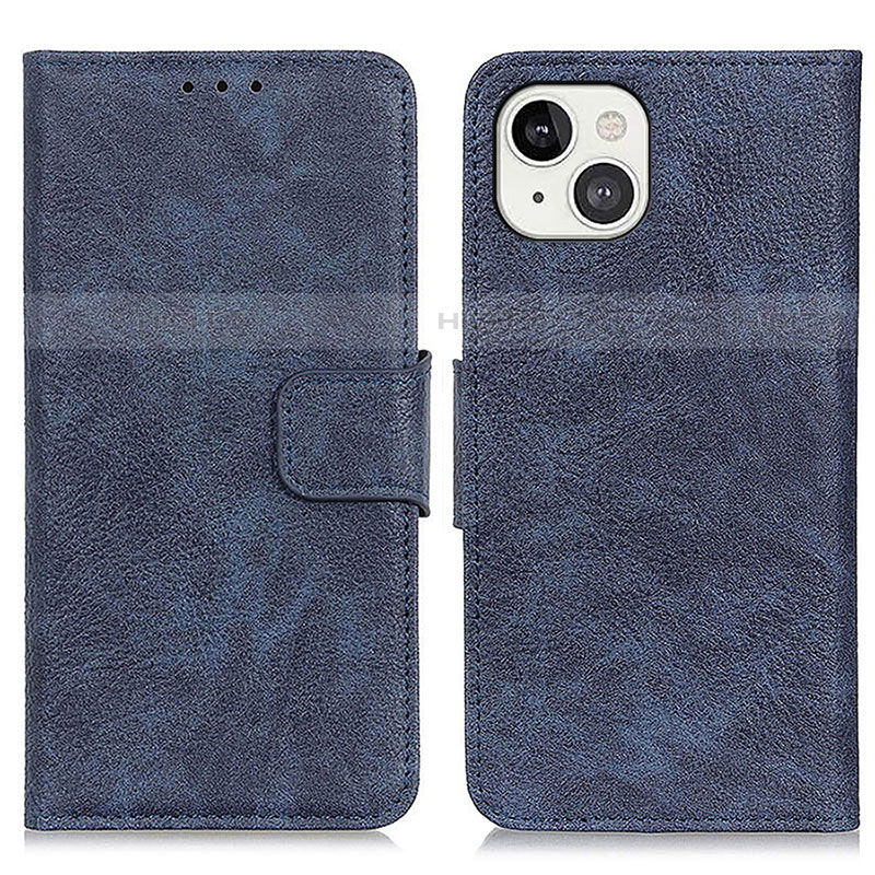 Funda de Cuero Cartera con Soporte Carcasa L27 para Apple iPhone 15 Azul