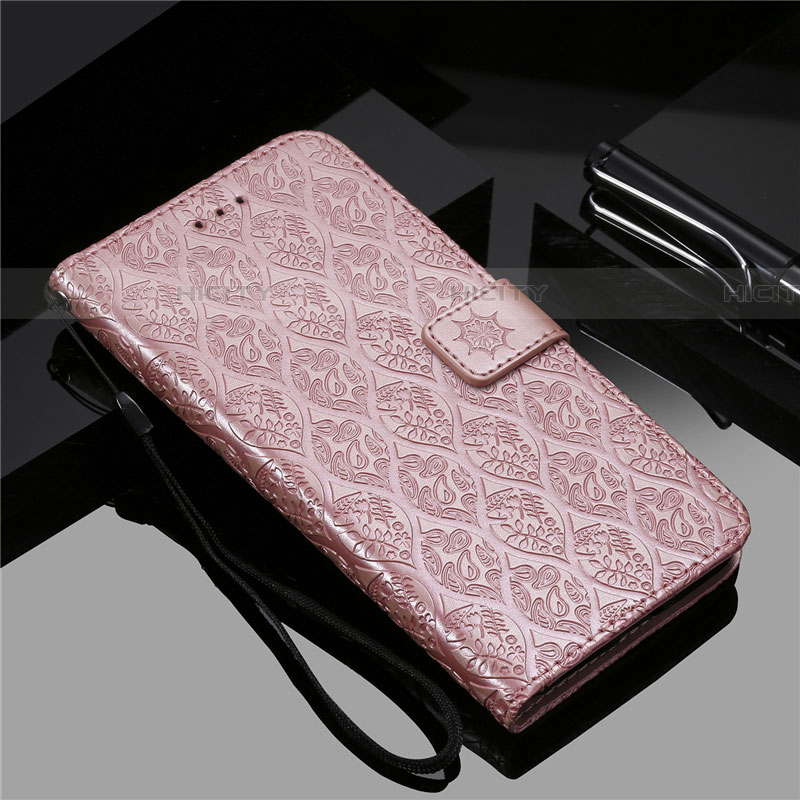 Funda de Cuero Cartera con Soporte Carcasa L28 para Samsung Galaxy A71 5G Oro Rosa