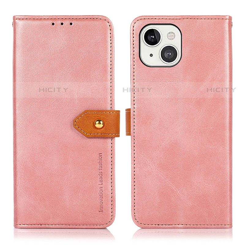 Funda de Cuero Cartera con Soporte Carcasa L29 para Apple iPhone 13 Oro Rosa