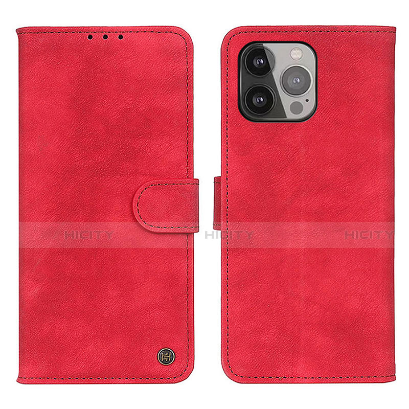 Funda de Cuero Cartera con Soporte Carcasa L30 para Apple iPhone 14 Pro Max Rojo