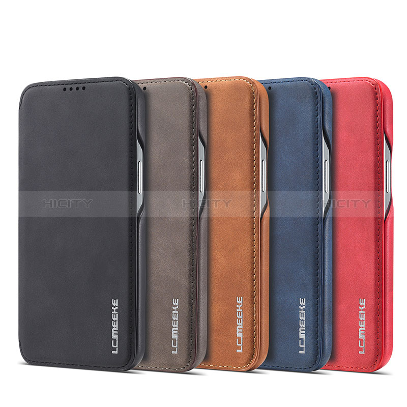 Funda de Cuero Cartera con Soporte Carcasa LC1 para Apple iPhone 15