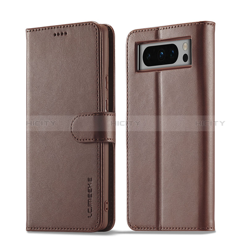 Funda de Cuero Cartera con Soporte Carcasa LC1 para Google Pixel 8 Pro 5G Marron