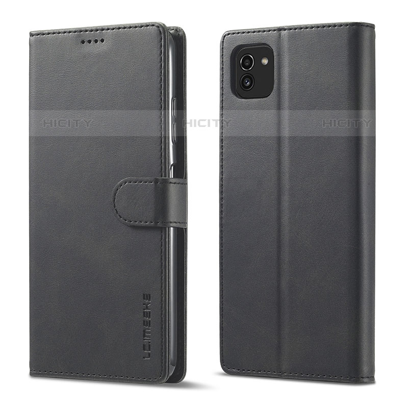 Funda de Cuero Cartera con Soporte Carcasa LC1 para Samsung Galaxy A03