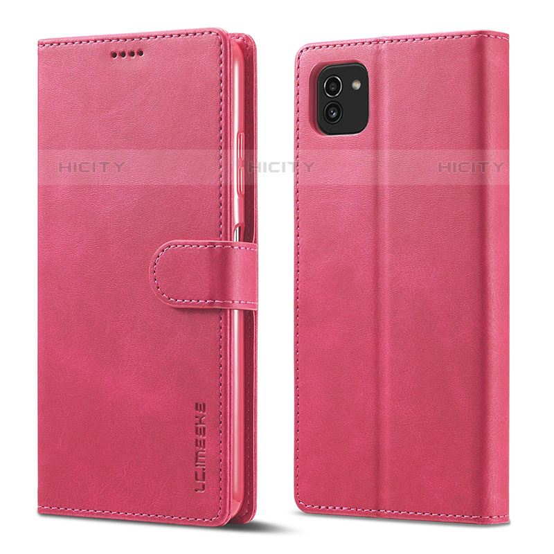 Funda de Cuero Cartera con Soporte Carcasa LC1 para Samsung Galaxy A03