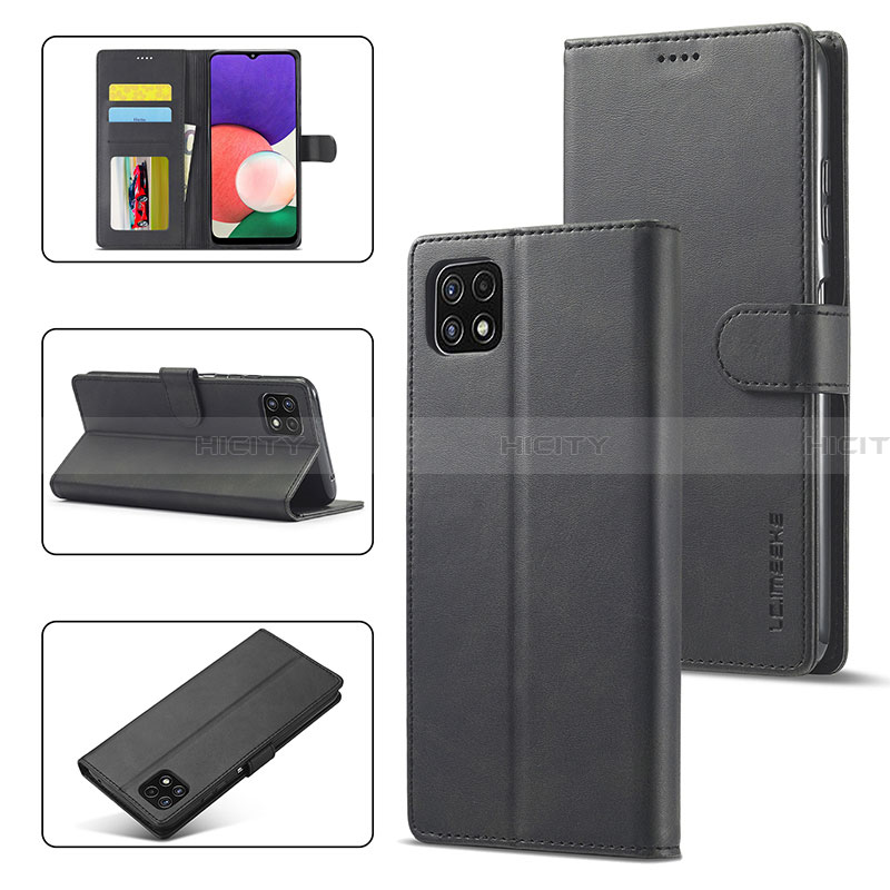 Funda de Cuero Cartera con Soporte Carcasa LC1 para Samsung Galaxy A22 5G