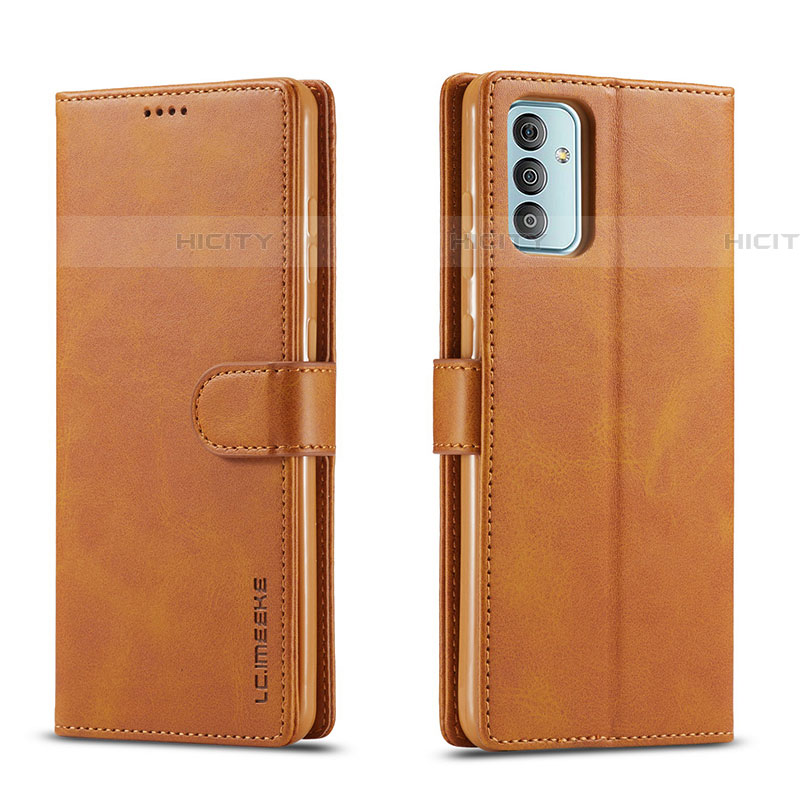 Funda de Cuero Cartera con Soporte Carcasa LC1 para Samsung Galaxy F23 5G Marron Claro