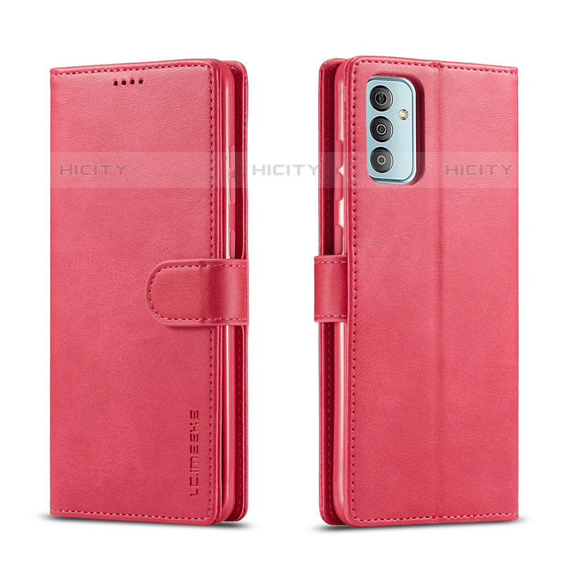 Funda de Cuero Cartera con Soporte Carcasa LC1 para Samsung Galaxy M23 5G Rosa Roja