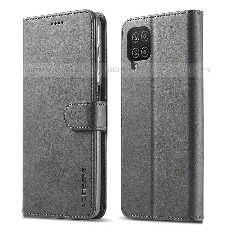 Funda de Cuero Cartera con Soporte Carcasa LC1 para Samsung Galaxy M32 4G Gris