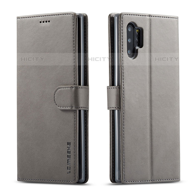 Funda de Cuero Cartera con Soporte Carcasa LC1 para Samsung Galaxy M32 5G Gris