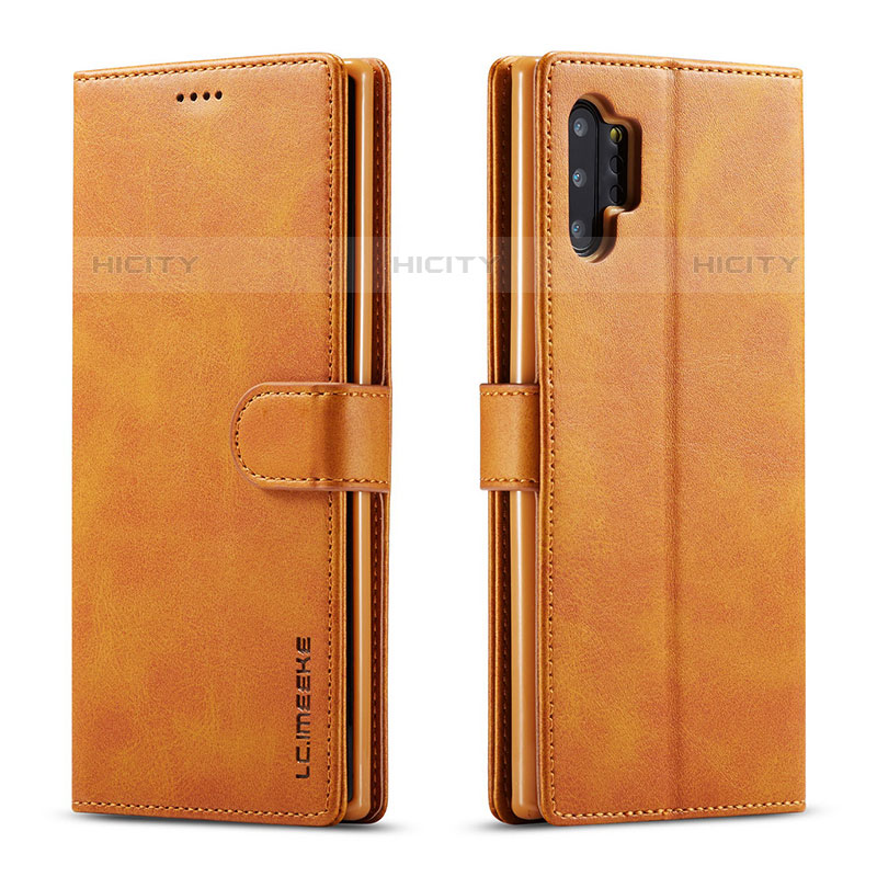 Funda de Cuero Cartera con Soporte Carcasa LC1 para Samsung Galaxy M32 5G Marron Claro