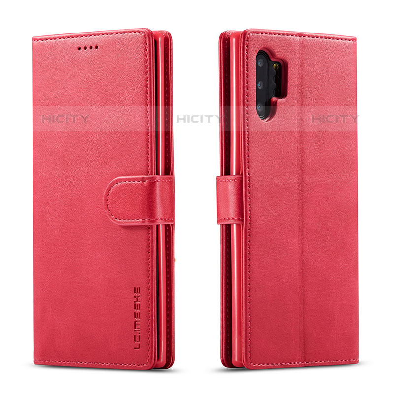 Funda de Cuero Cartera con Soporte Carcasa LC1 para Samsung Galaxy M32 5G Rosa Roja