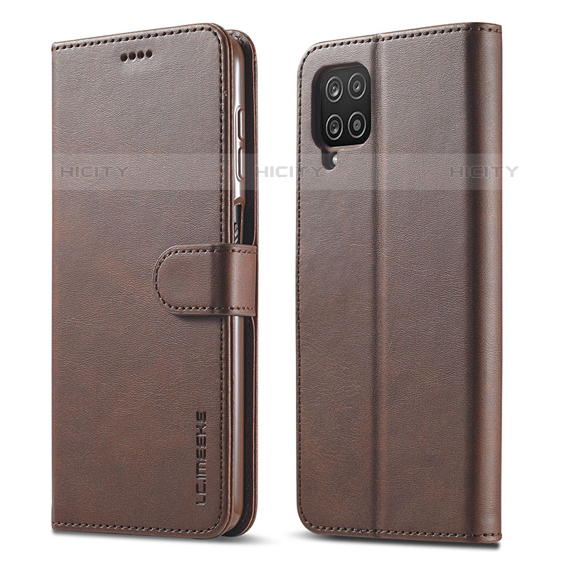 Funda de Cuero Cartera con Soporte Carcasa LC1 para Samsung Galaxy M53 5G Marron