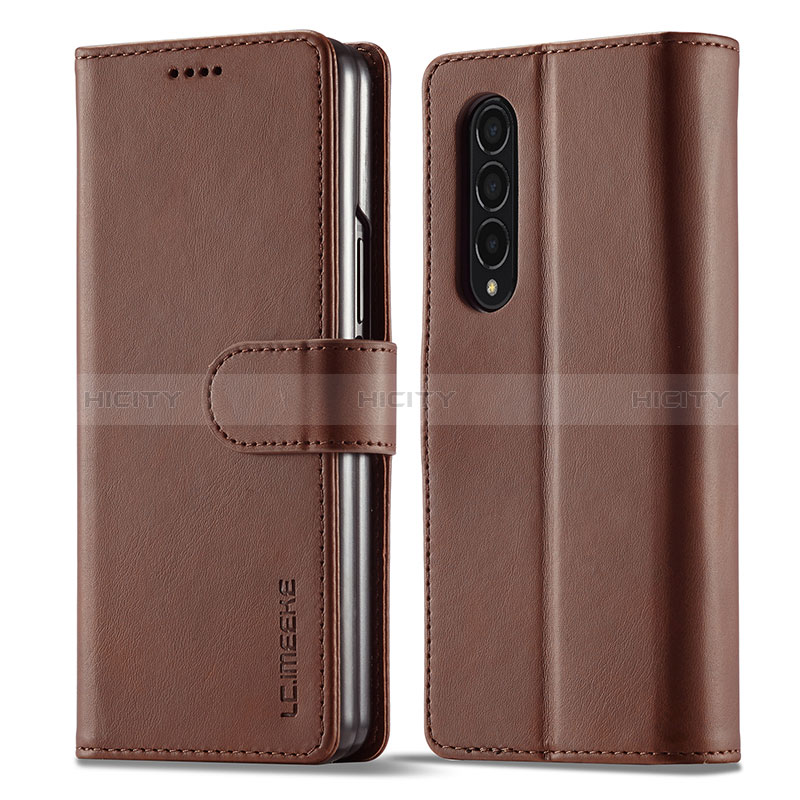 Funda de Cuero Cartera con Soporte Carcasa LC1 para Samsung Galaxy Z Fold3 5G