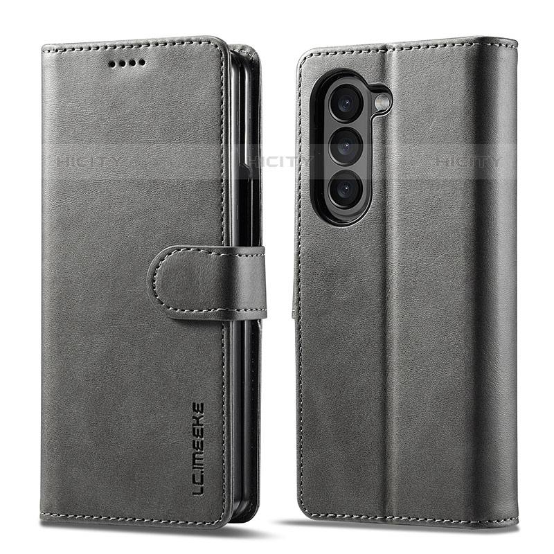 Funda de Cuero Cartera con Soporte Carcasa LC1 para Samsung Galaxy Z Fold5 5G