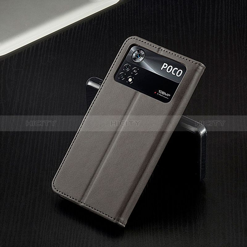 Funda de Cuero Cartera con Soporte Carcasa LC1 para Xiaomi Poco M4 Pro 4G