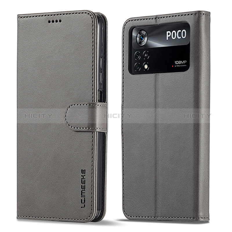 Funda de Cuero Cartera con Soporte Carcasa LC1 para Xiaomi Poco M4 Pro 4G