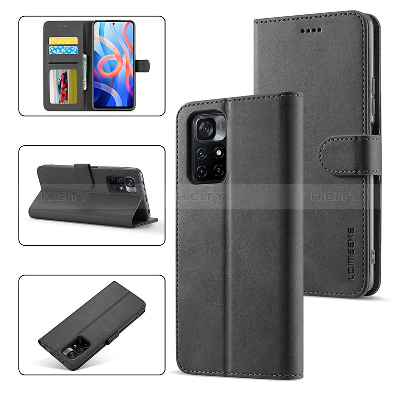 Funda de Cuero Cartera con Soporte Carcasa LC1 para Xiaomi Poco M4 Pro 5G