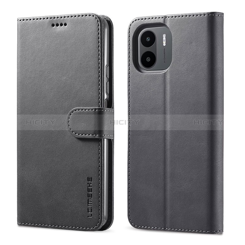 Funda de Cuero Cartera con Soporte Carcasa LC1 para Xiaomi Redmi A1 Negro