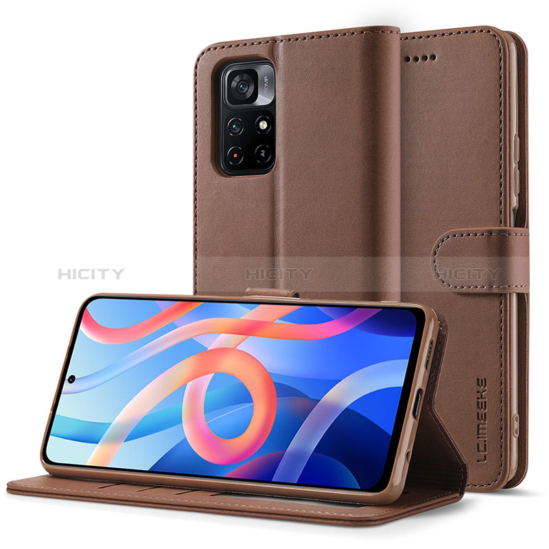 Funda de Cuero Cartera con Soporte Carcasa LC2 para Xiaomi Poco M4 Pro 5G