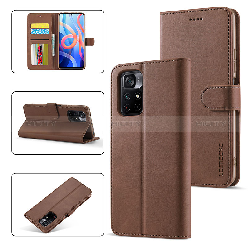 Funda de Cuero Cartera con Soporte Carcasa LC2 para Xiaomi Poco M4 Pro 5G