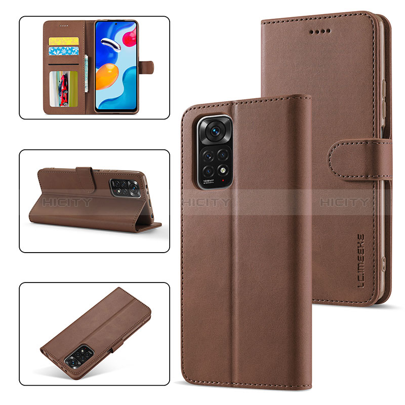 Funda de Cuero Cartera con Soporte Carcasa LC2 para Xiaomi Redmi Note 11 Pro 4G