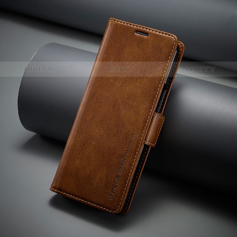 Funda de Cuero Cartera con Soporte Carcasa LC3 para Samsung Galaxy Z Fold5 5G Marron