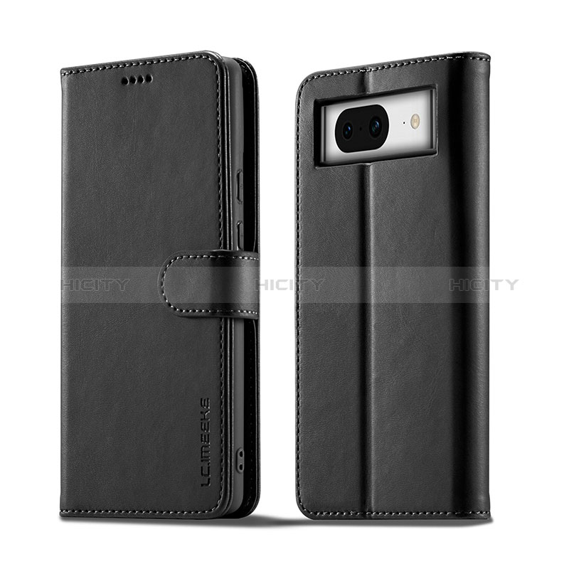 Funda de Cuero Cartera con Soporte Carcasa LC4 para Google Pixel 8a 5G Negro