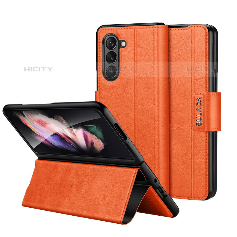 Funda de Cuero Cartera con Soporte Carcasa LD1 para Samsung Galaxy Z Fold5 5G