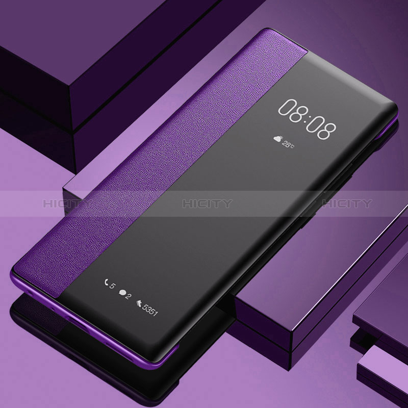 Funda de Cuero Cartera con Soporte Carcasa LF1 para Xiaomi Mi Mix 4 5G Morado