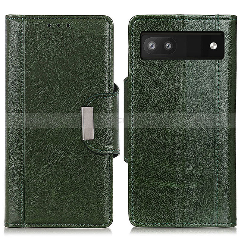 Funda de Cuero Cartera con Soporte Carcasa M01L para Google Pixel 7a 5G Verde