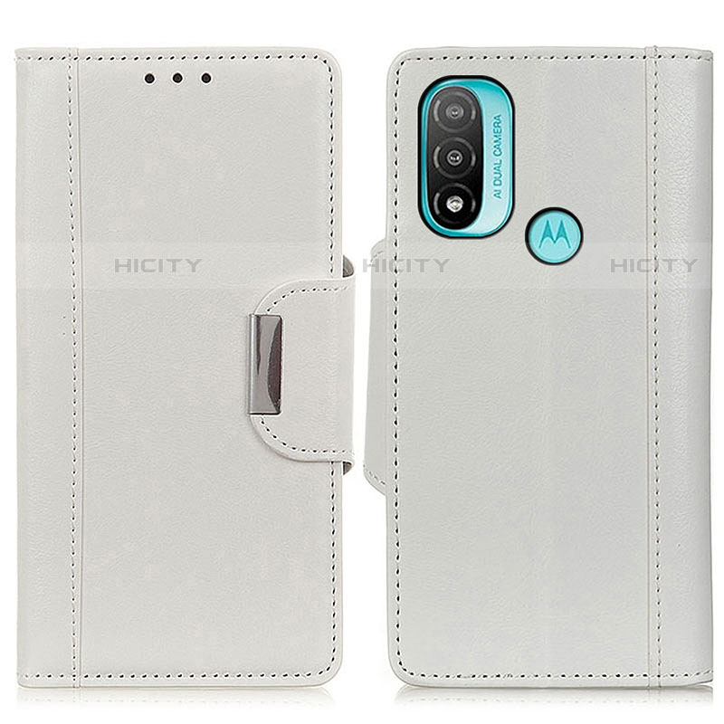 Funda de Cuero Cartera con Soporte Carcasa M01L para Motorola Moto E20 Blanco