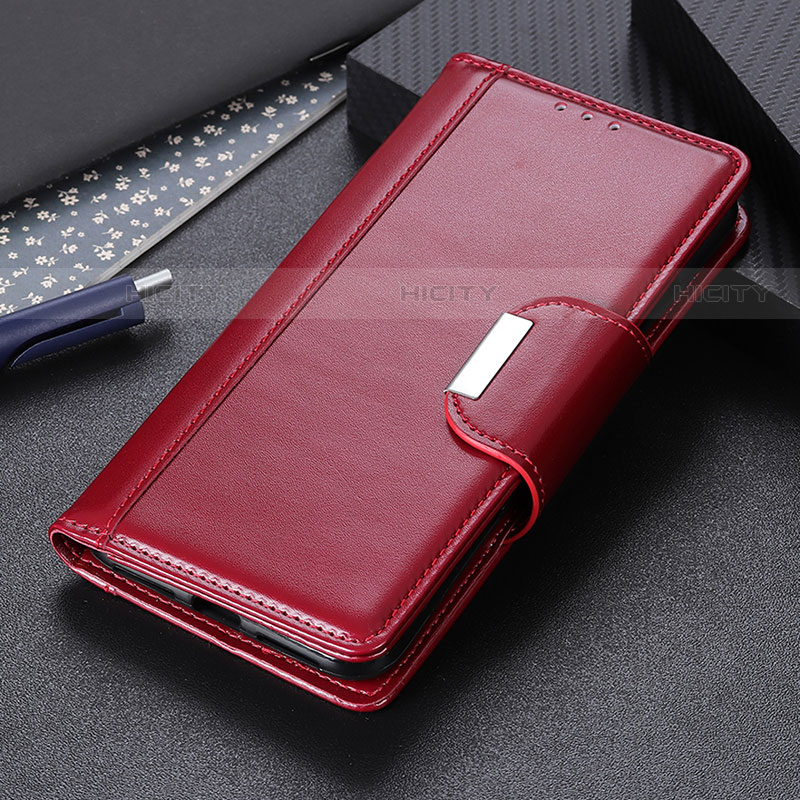 Funda de Cuero Cartera con Soporte Carcasa M01L para Motorola Moto G Play Gen 2 Rojo