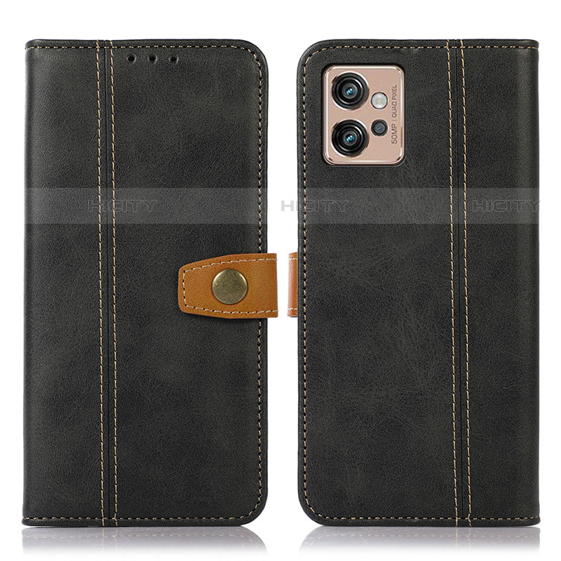 Funda de Cuero Cartera con Soporte Carcasa M01L para Motorola Moto G32 Negro