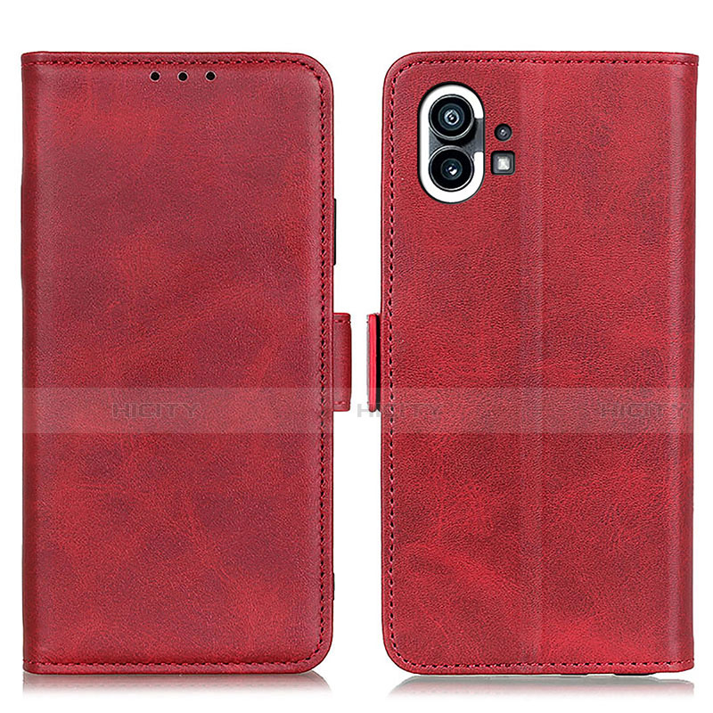 Funda de Cuero Cartera con Soporte Carcasa M01L para Nothing Phone 1 Rojo