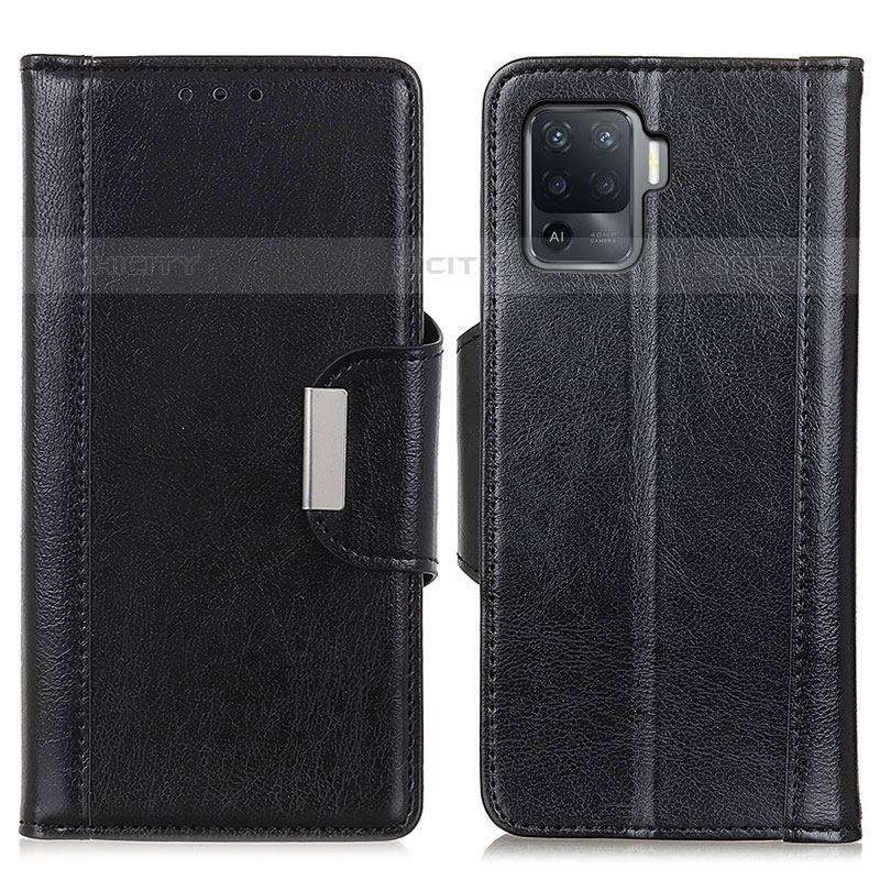 Funda de Cuero Cartera con Soporte Carcasa M01L para Oppo F19 Pro Negro