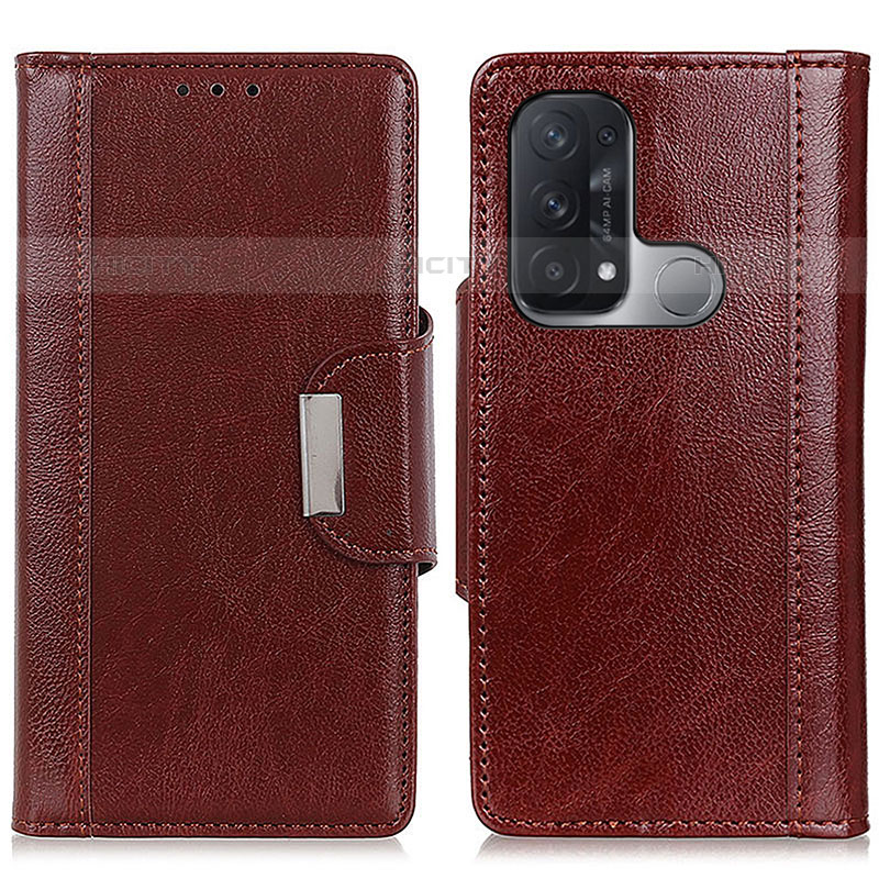 Funda de Cuero Cartera con Soporte Carcasa M01L para Oppo Reno5 A Marron