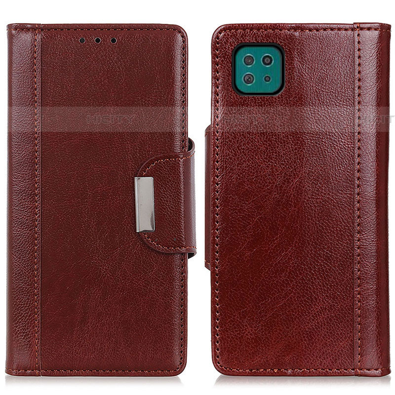 Funda de Cuero Cartera con Soporte Carcasa M01L para Samsung Galaxy F42 5G Marron