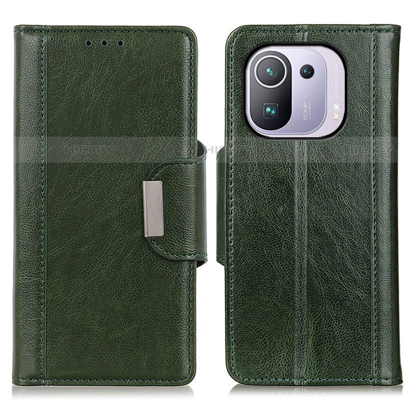 Funda de Cuero Cartera con Soporte Carcasa M01L para Xiaomi Mi 11 Pro 5G Verde